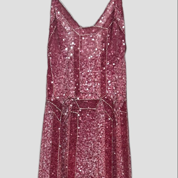 Georges Hobeika RTW Fall/Winter 23 - Light Burgundy/Pink Midi Dress - Picture 1 of 2